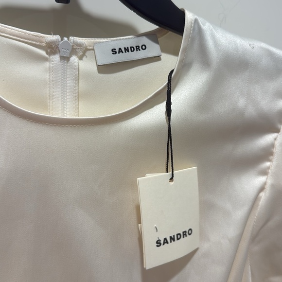 SANDRO dress NWT ivory size 40 - Picture 3 of 7